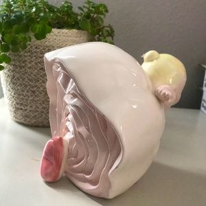 Ballerina Vintage Hand painted Piggy Bank Pink